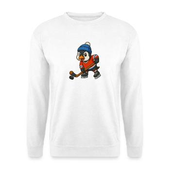 Lustiger Pinguin Eishockey Spieler Sport Verein - Unisex Pullover - Weiß - Vorne