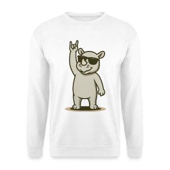 Cool Rhino Rocker Baby - Sweat-shirt Unisexe - blanc - Devant