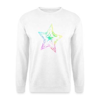 étoile colorée abstraite arc-en-ciel dégradé - Sweat-shirt Unisexe - blanc - Devant