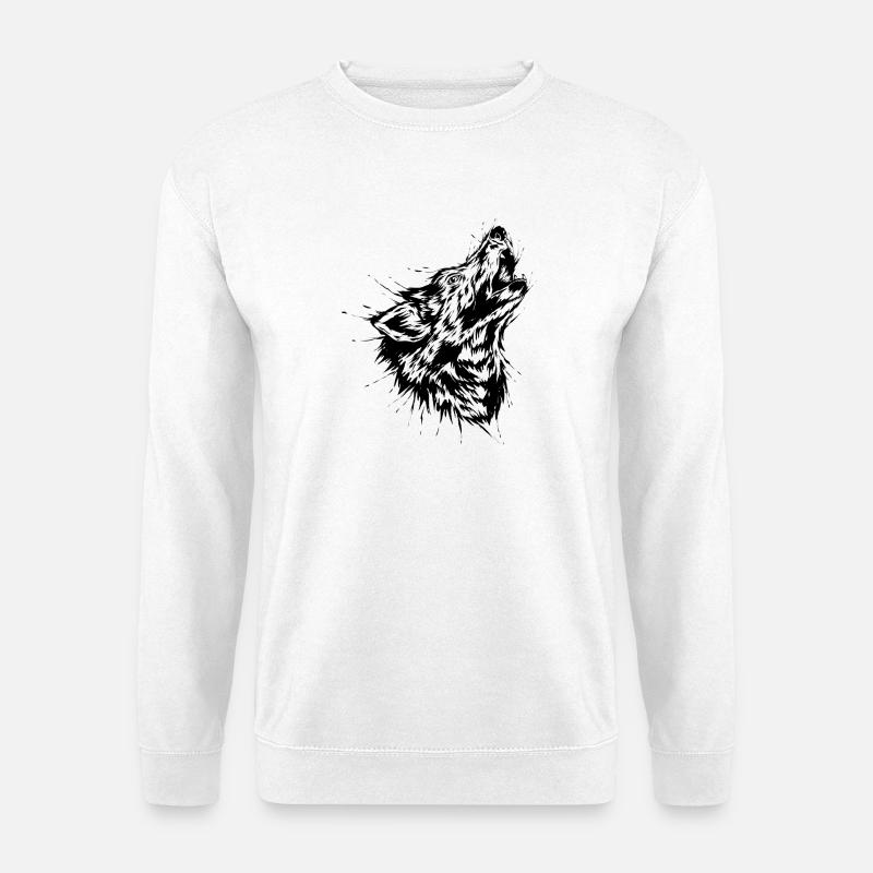 Wolf - Unisex Pullover - Weiß