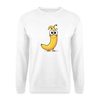 Banane ludique avec de grands yeux - Sweat-shirt Unisexe - blanc - Devant
