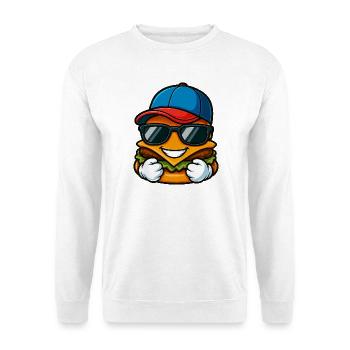 Cool burger joueur de baseball dessin animé enfants - Sweat-shirt Unisexe - blanc - Devant