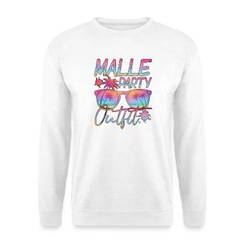 Malle Party Outfit Sunglasses - Unisex Sweatshirt - white - Front