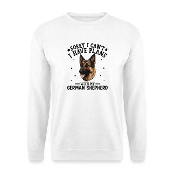 German Shepherd Illustration on Apparel - Unisex Sweatshirt - white - Front