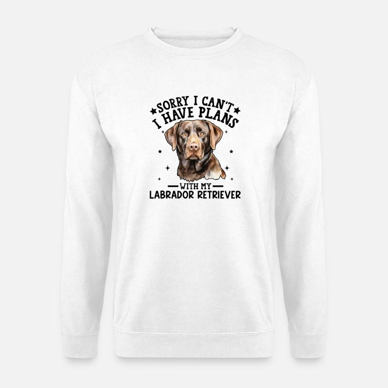 Treues Labrador-Haustierporträt - Unisex Pullover - Weiß