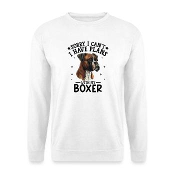 Realistic Boxer Dog Portrait for Apparel - Unisex Sweatshirt - white - Front