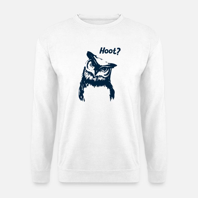 Hoot Eule - Unisex Pullover - Weiß