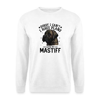 Majestätische Mastiff-Porträtillustration - Unisex Pullover - Weiß - Vorne