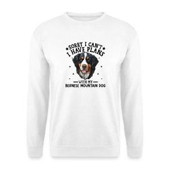 Realistic Bernese Mountain Dog Illustration - Unisex Sweatshirt - white - Front