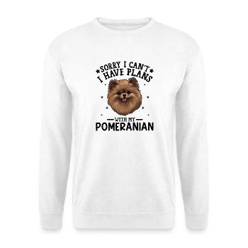 Adorable Pomeranian Face Illustration - Unisex Sweatshirt - white - Front