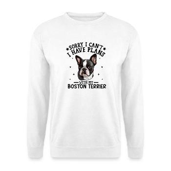 Elegant Boston Terrier Portrait Design - Unisex Sweatshirt - white - Front