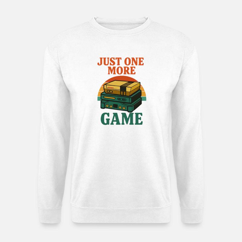 Retro gaming stack illustration - Unisex Sweatshirt - white