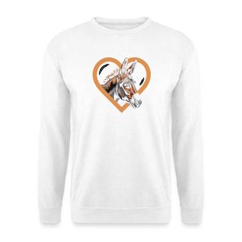 Motif cœur d'âne - Sweat-shirt Unisexe - blanc - Devant