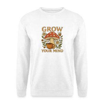 Wachstum Geist Pilz Blumen Design - Unisex Pullover - Weiß - Vorne