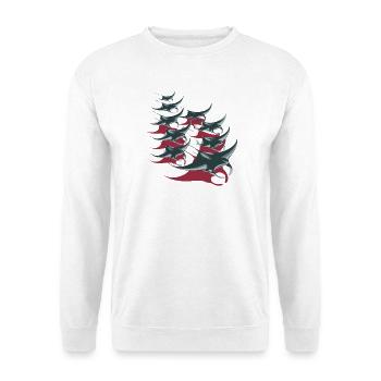 Manta Ray School – Elegant Underwater World - Unisex Sweatshirt - white - Front