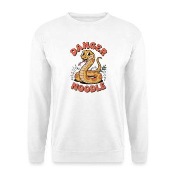 Danger Noodle - Conception de serpent amusante - Sweat-shirt Unisexe - blanc - Devant