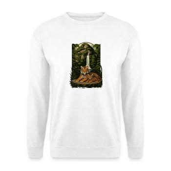 Tiger Family in Jungle Serenity, Tiger Cub Tropica - Unisex Sweatshirt - white - Front