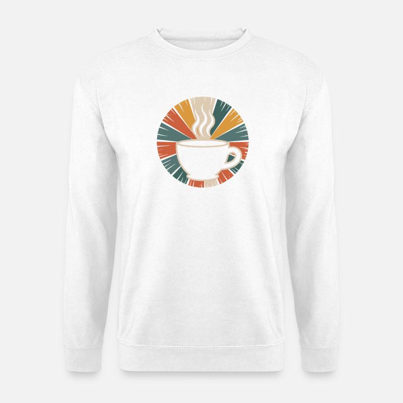 Warming Coffee Mug Retro Design - Unisex Sweatshirt - white