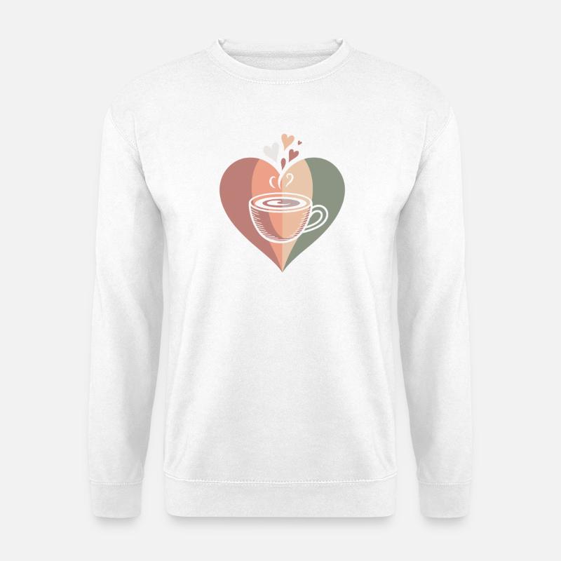 Kaffeetasse Kaffee - Unisex Pullover - Weiß