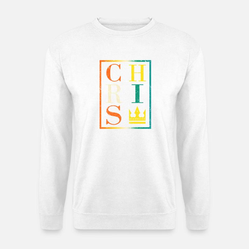 Königliche Buchstaben Collage Design - Unisex Pullover - Weiß