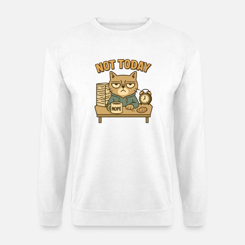 Eigensinnige Katze - Unisex Pullover - Weiß