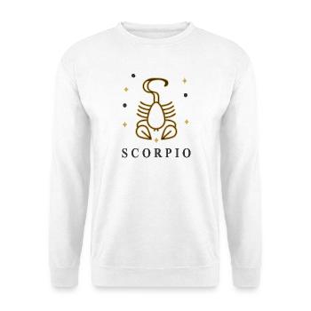 Zodiaque Scorpion avec les étoiles - Sweat-shirt Unisexe - blanc - Devant