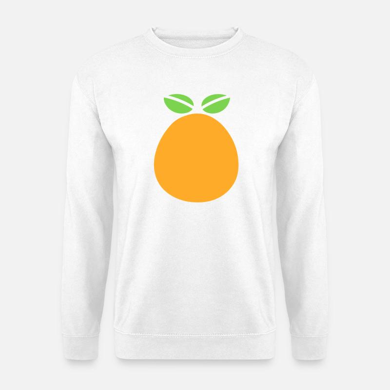 Orangenfrucht-Grafikdesign mit Mango - Unisex Pullover - Weiß