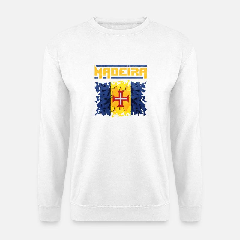 Madeira Flag Abstrakt Design - Unisex Pullover - Weiß