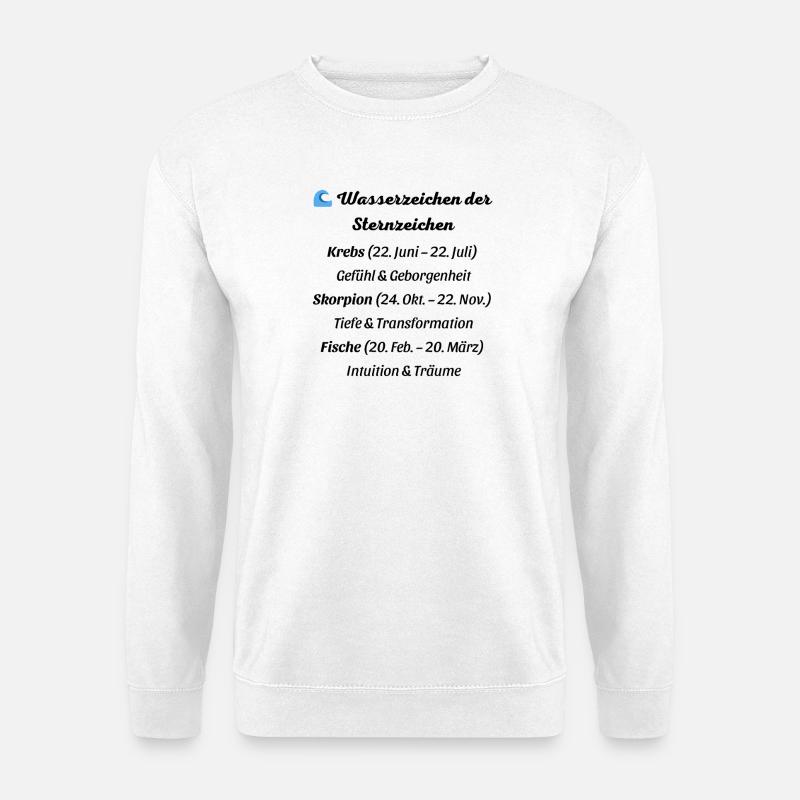 Wasserzeichen der Sternzeichen - Unisex Pullover - Weiß