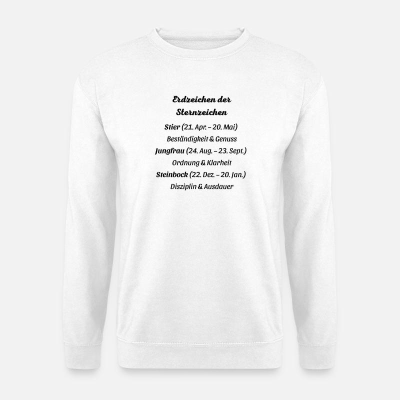Erdzeichen_der_Sternzeichen - Unisex Pullover - Weiß