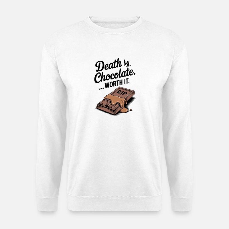 Tod durch Schokolade... Es lohnt sich - Unisex Pullover - Weiß