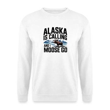 Alaska Animal Motifs with Moose Mountain Range - Unisex Sweatshirt - white - Front