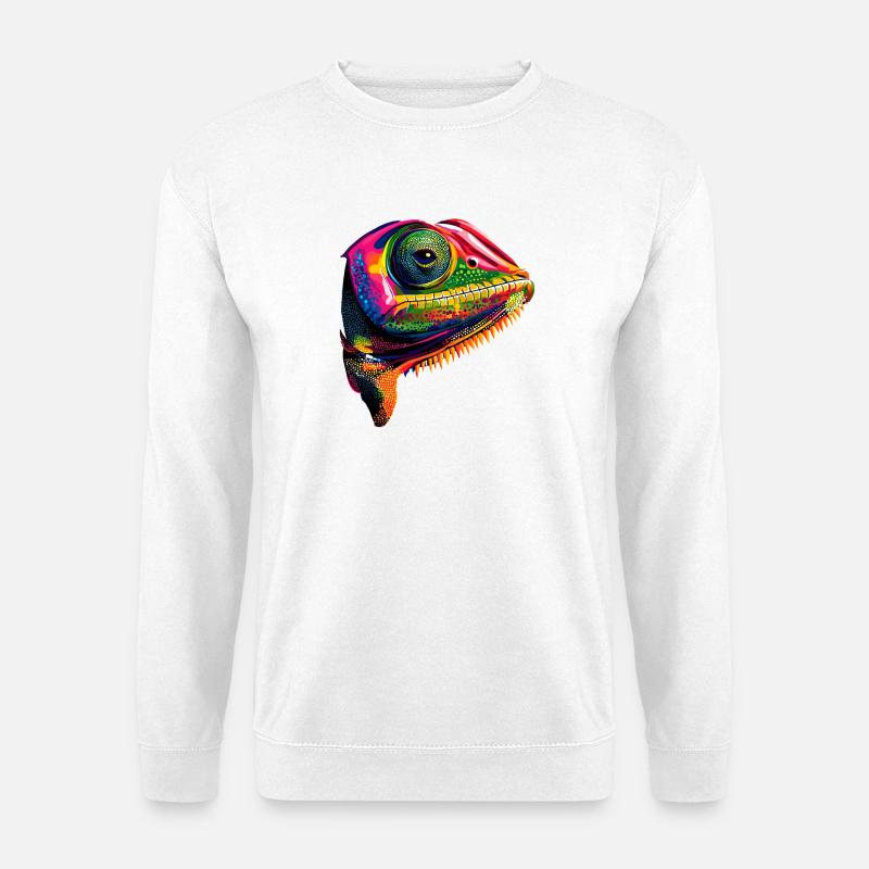 Chameleon Lizard Reptile Chameleon Iguana Lizard - Unisex Sweatshirt - white