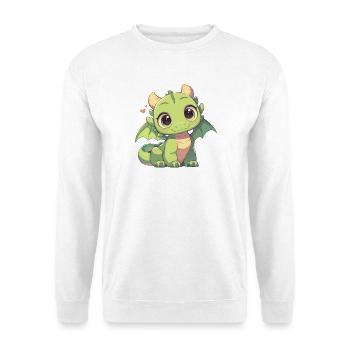 Drachen Drache - Unisex Pullover - Weiß - Vorne