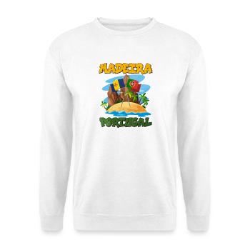 Madère Portugal île paradisiaque drapeau design - Sweat-shirt Unisexe - blanc - Devant