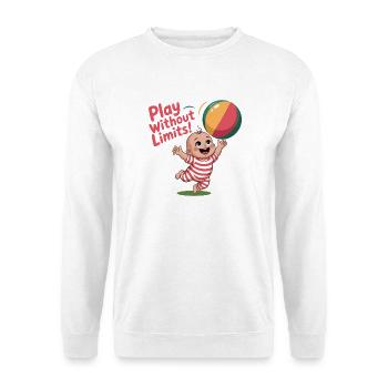 Verspieltes Baby mit Strandball-Design - Unisex Pullover - Weiß - Vorne