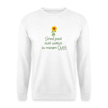 Statement-Design-Écriture-sur-FemmeCoupe avec un - Sweat-shirt Unisexe - blanc - Devant