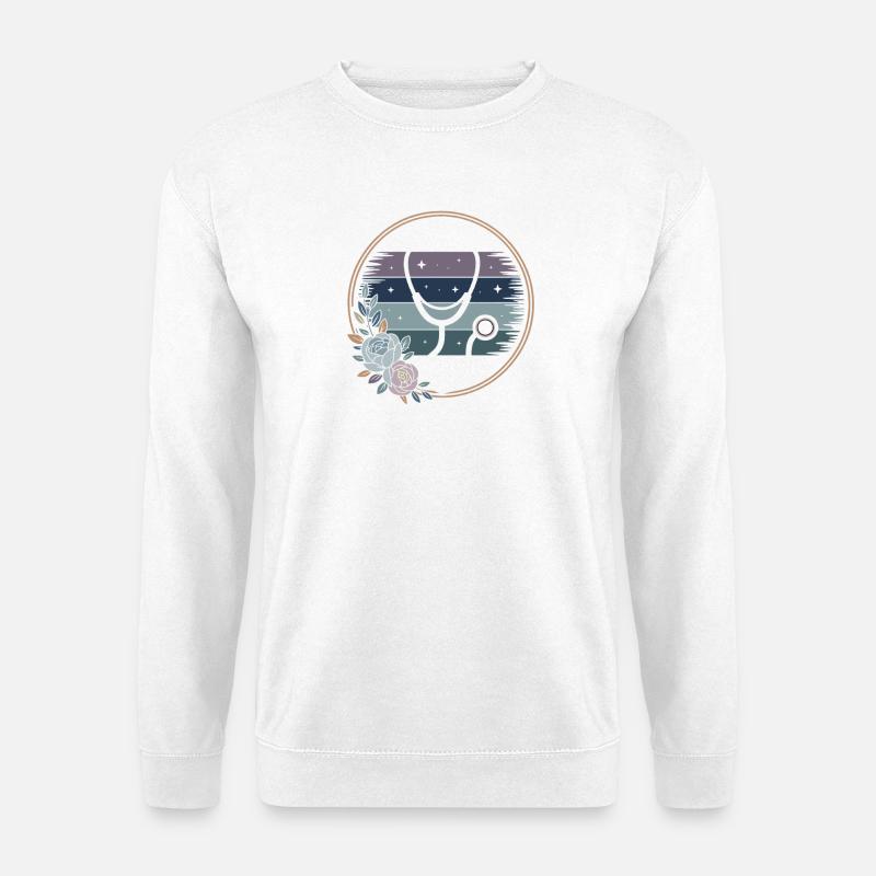 Stethoskop Arzt Medizin - Unisex Pullover - Weiß