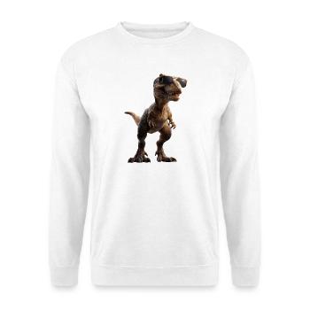 T-Rex Tyrannosaurus Rex Dino Papa Dinosaure - Sweat-shirt Unisexe - blanc - Devant