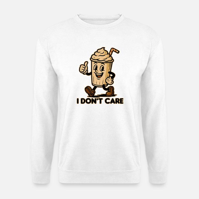 Humorvoller Kaffee-Becher mit Spruch - Unisex Pullover - Weiß