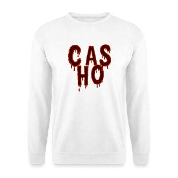 Tropfender Text Horror-Modedesign - Unisex Pullover - Weiß - Vorne