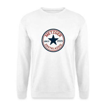 Metzger Vintage Emblem - Unisex Pullover - Weiß - Vorne