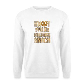 Humorous snack joke on wood look - Unisex Sweatshirt - white - Front