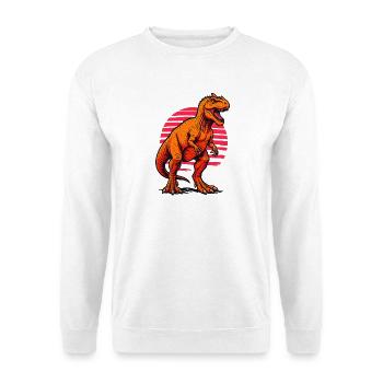 Illustration de dinosaure vibrant pour les vêtements - Sweat-shirt Unisexe - blanc - Devant