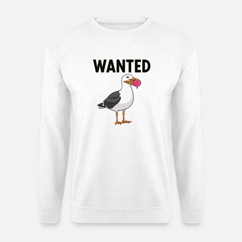 Gesucht Möwe Eiscreme Abenteuer - Unisex Pullover - Weiß