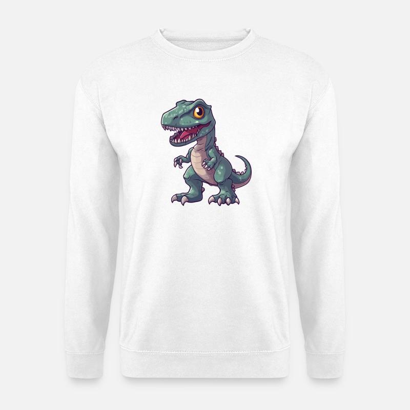 Dino Saurier Dinosaurier - Unisex Pullover - Weiß