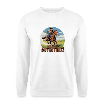 Conception d'aventure de cow-boy du Far West - Sweat-shirt Unisexe - blanc - Devant