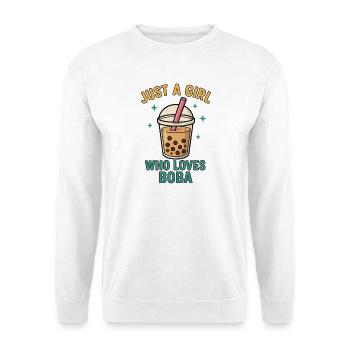 Boba Lovers Motif - Sweat-shirt Unisexe - blanc - Devant
