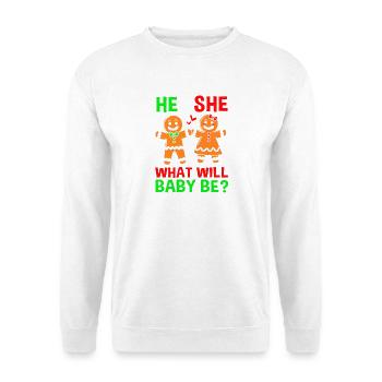 Mom-to-be Christmas Gender Reveal - Unisex Sweatshirt - white - Front