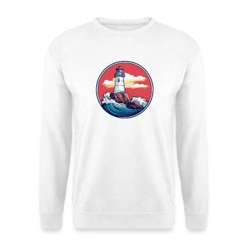 Phare au bord de la mer - Sweat-shirt Unisexe - blanc - Devant